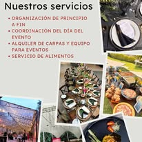 Collage de servicios para eventos